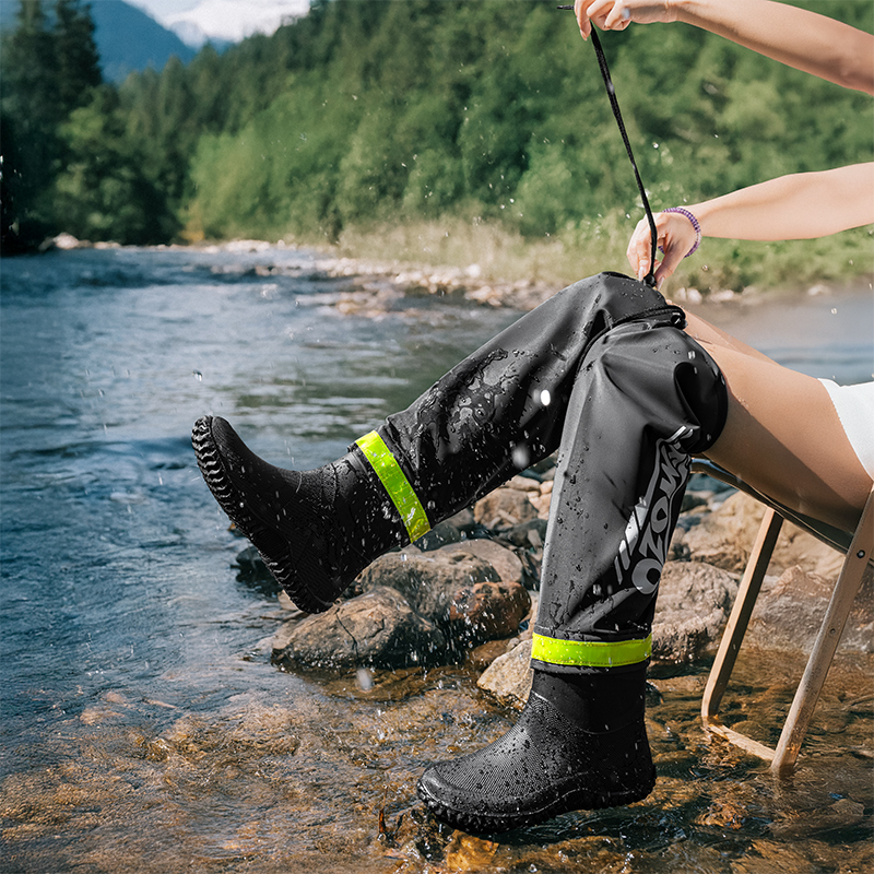 Fishing Waders - Foldable Outdoor High-top Rain Boots Men's