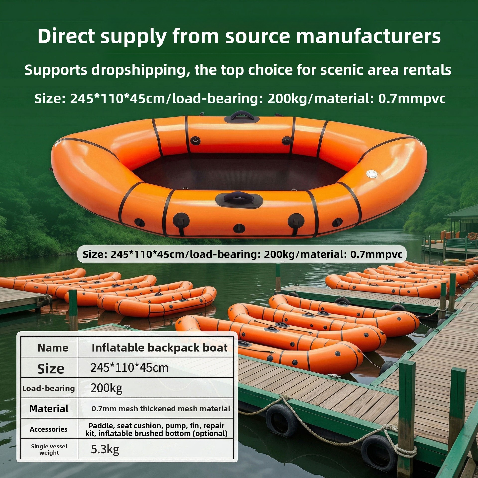 Inflatable Backpack Boat Singl - Fishing Backpack incelemesi ve fiyatı