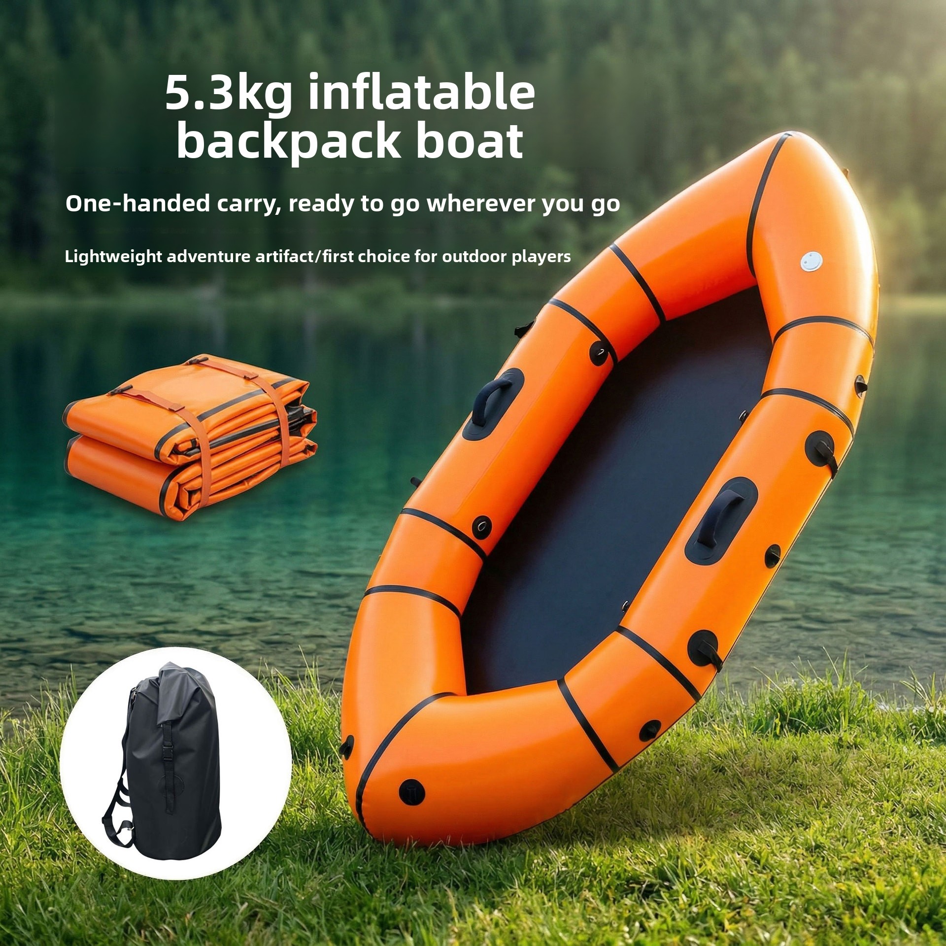 Inflatable Backpack Boat Singl - Fishing Backpack incelemesi ve fiyatı
