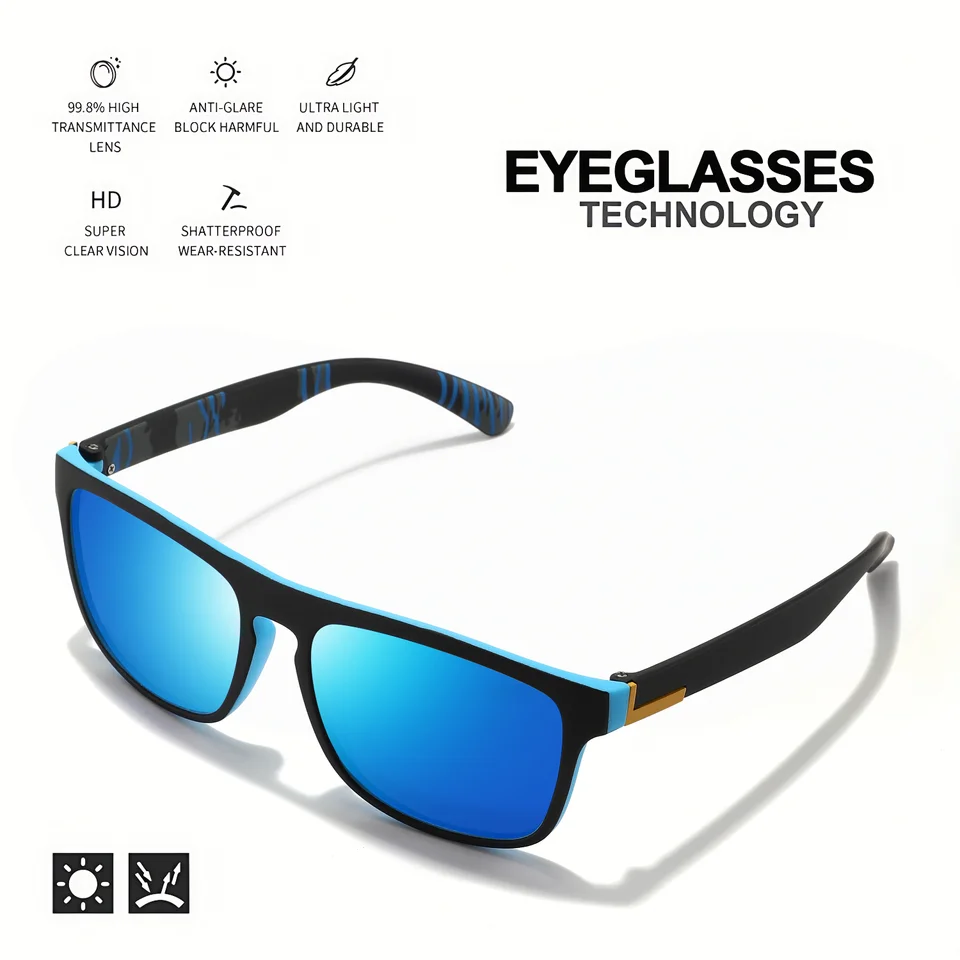 1-4PCS Men Classical Square Po - Fishing Sunglasses Polarized incelemesi ve fiyatı