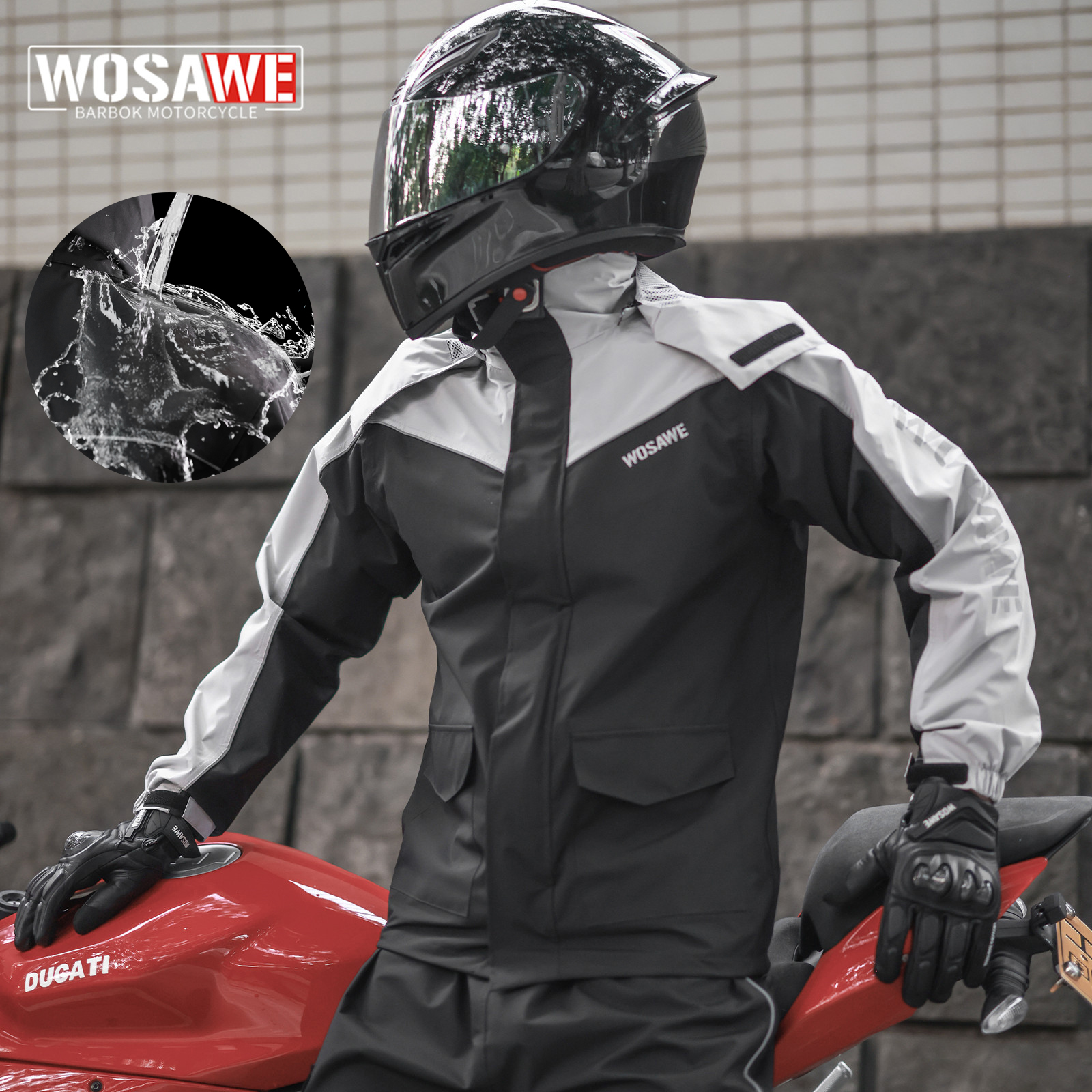 WOSAWE Motorcycle Raincoat Men - Fishing Rain Suit incelemesi ve fiyatı