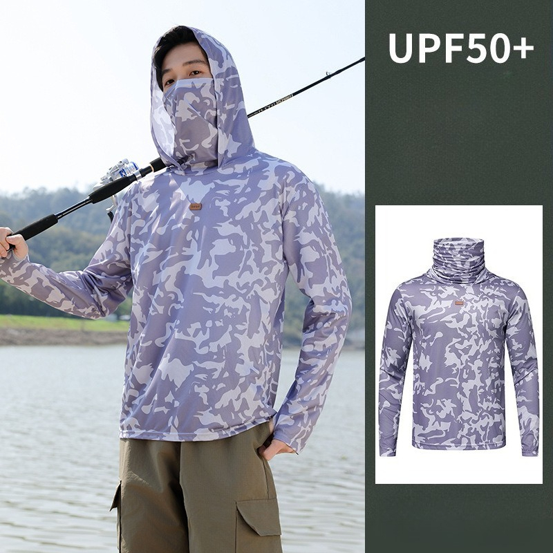 Fishing Shirt Hooded Men Sunsc - Fishing Mask Sun Protection incelemesi ve fiyatı