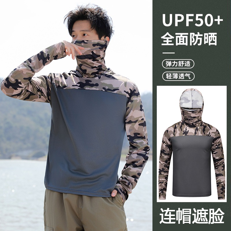 Fishing Shirt Hooded Men Sunsc - Fishing Mask Sun Protection incelemesi ve fiyatı