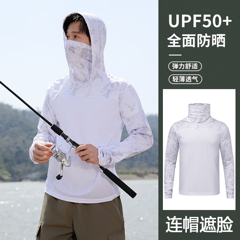 Fishing Shirt Hooded Men Sunsc - Fishing Mask Sun Protection incelemesi ve fiyatı
