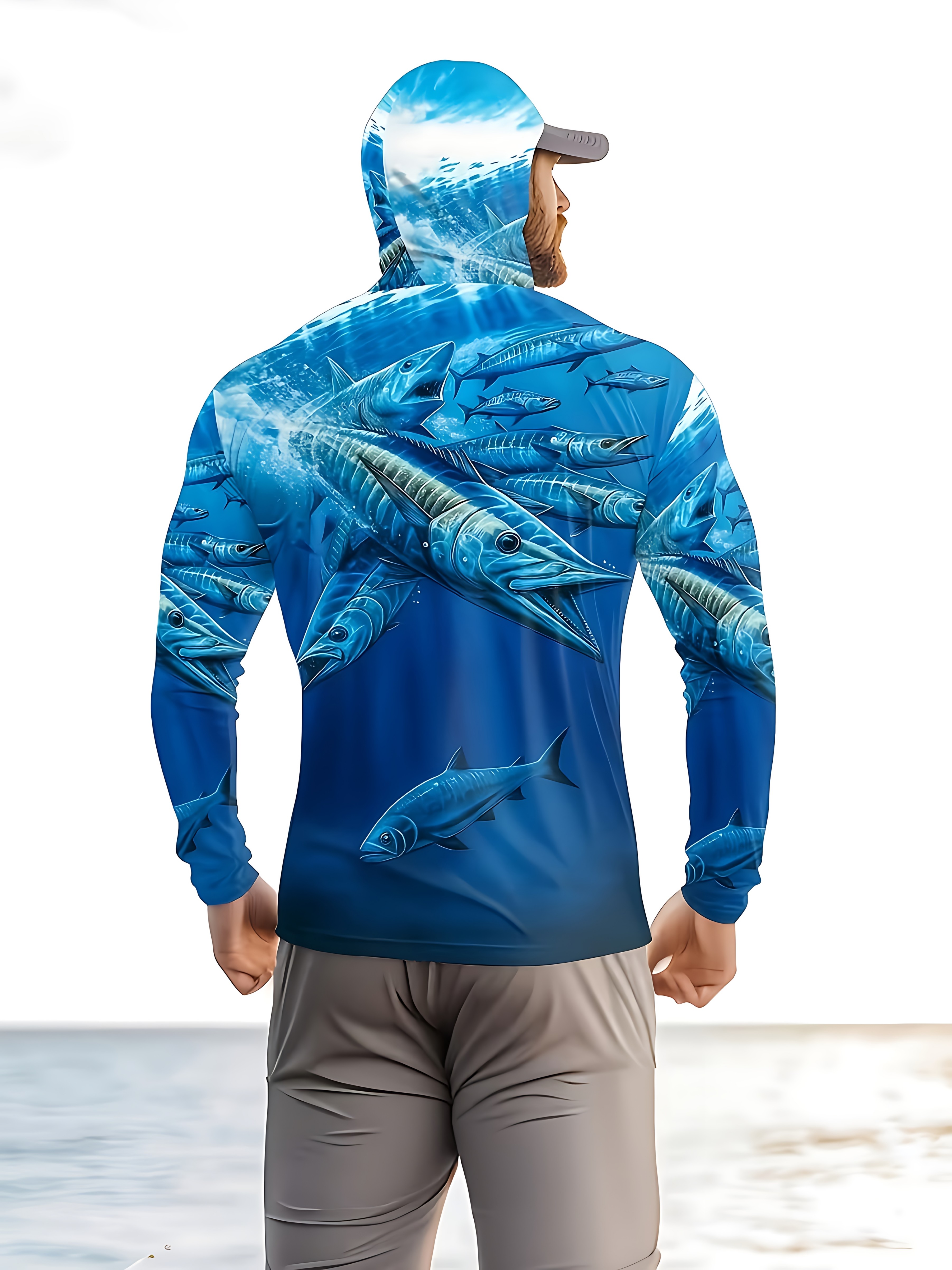 Fishing Shirt Hooded Men Fishi - Fishing Mask Sun Protection incelemesi ve fiyatı