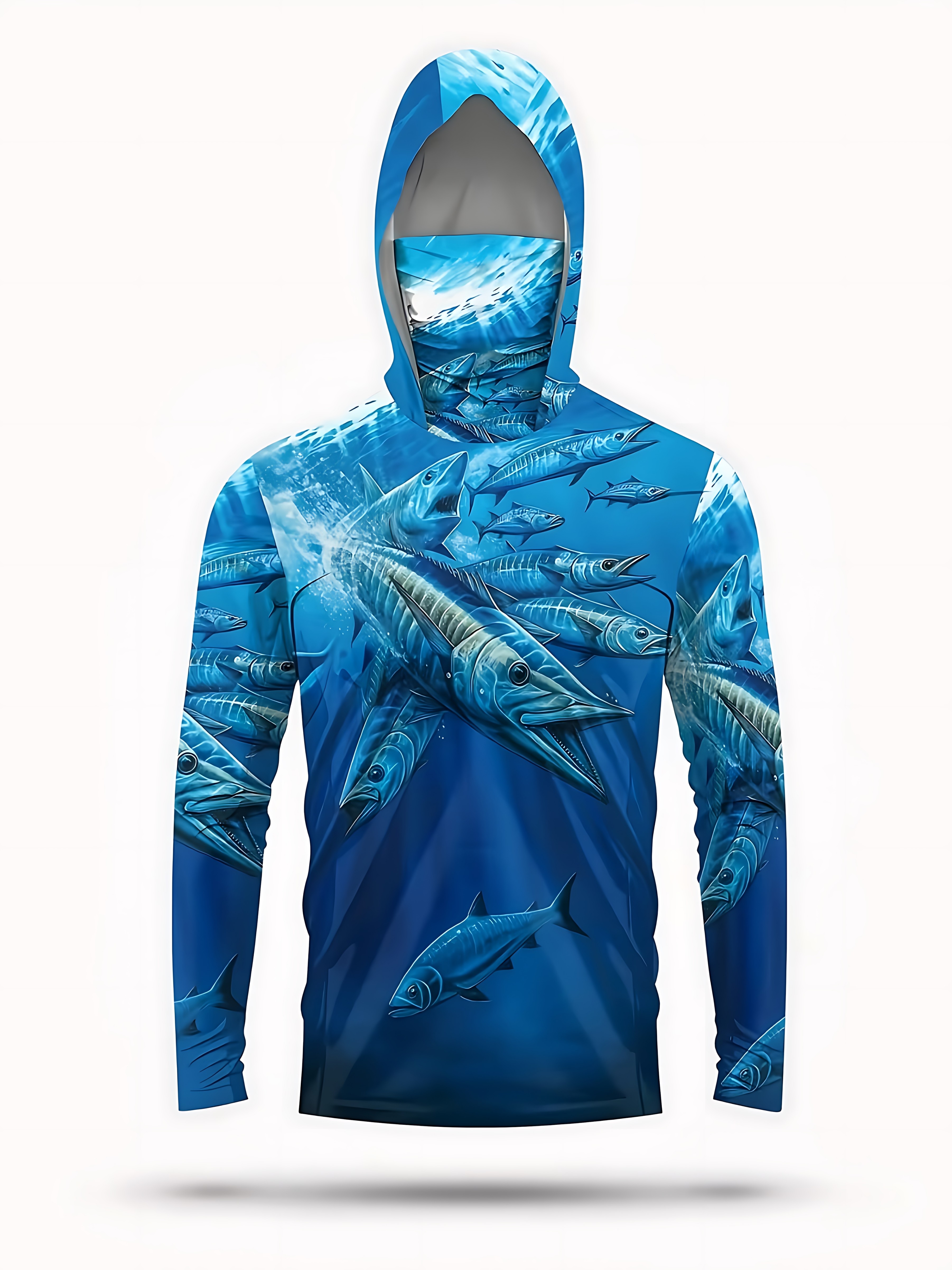 Fishing Shirt Hooded Men Fishi - Fishing Mask Sun Protection incelemesi ve fiyatı
