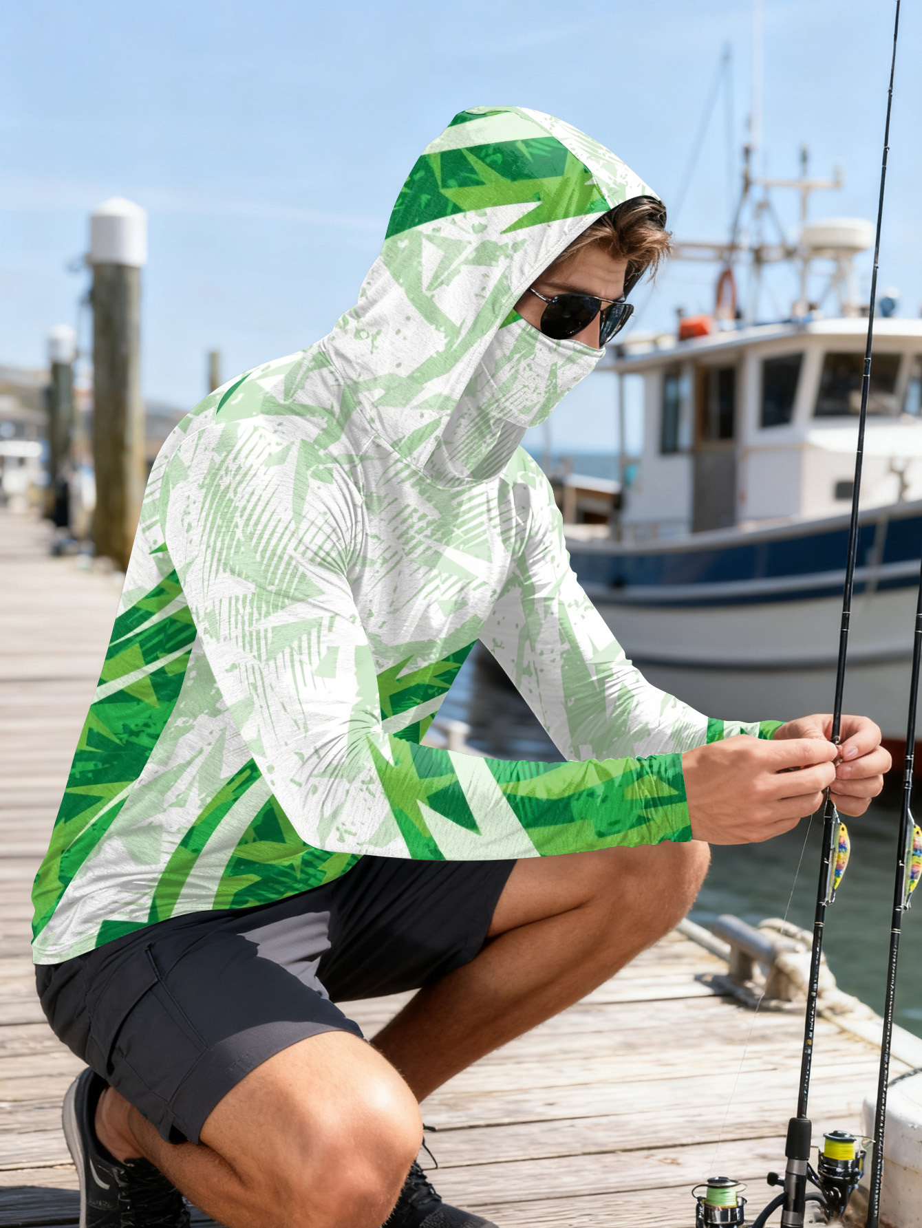 Men's Fishing Hooded Long-Slee - Fishing Shirt Uv Protection incelemesi ve fiyatı