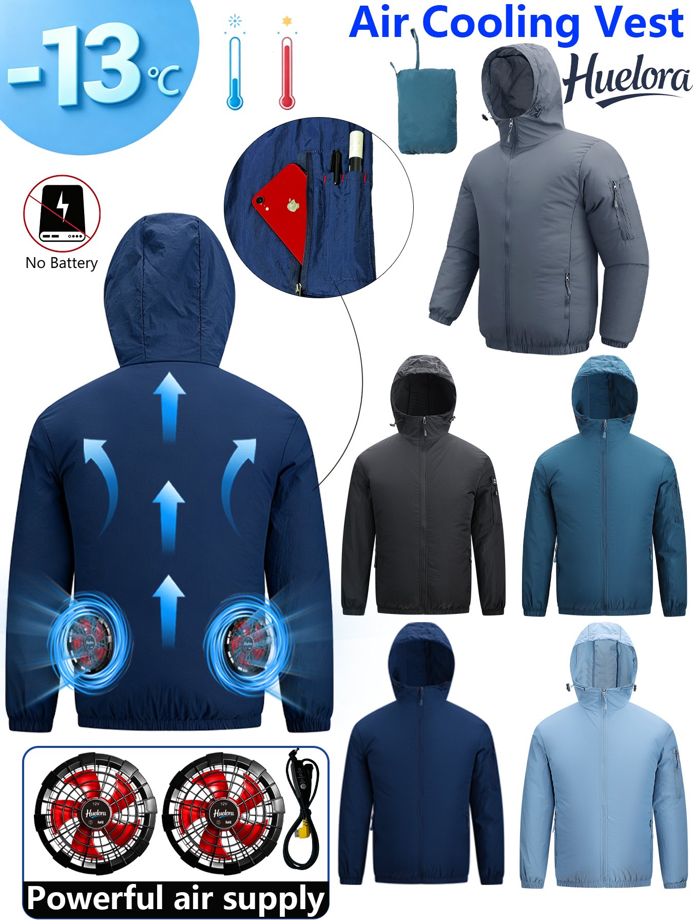 Men's Hooded USB Cooling Jacke - Fishing Hoodie incelemesi ve fiyatı