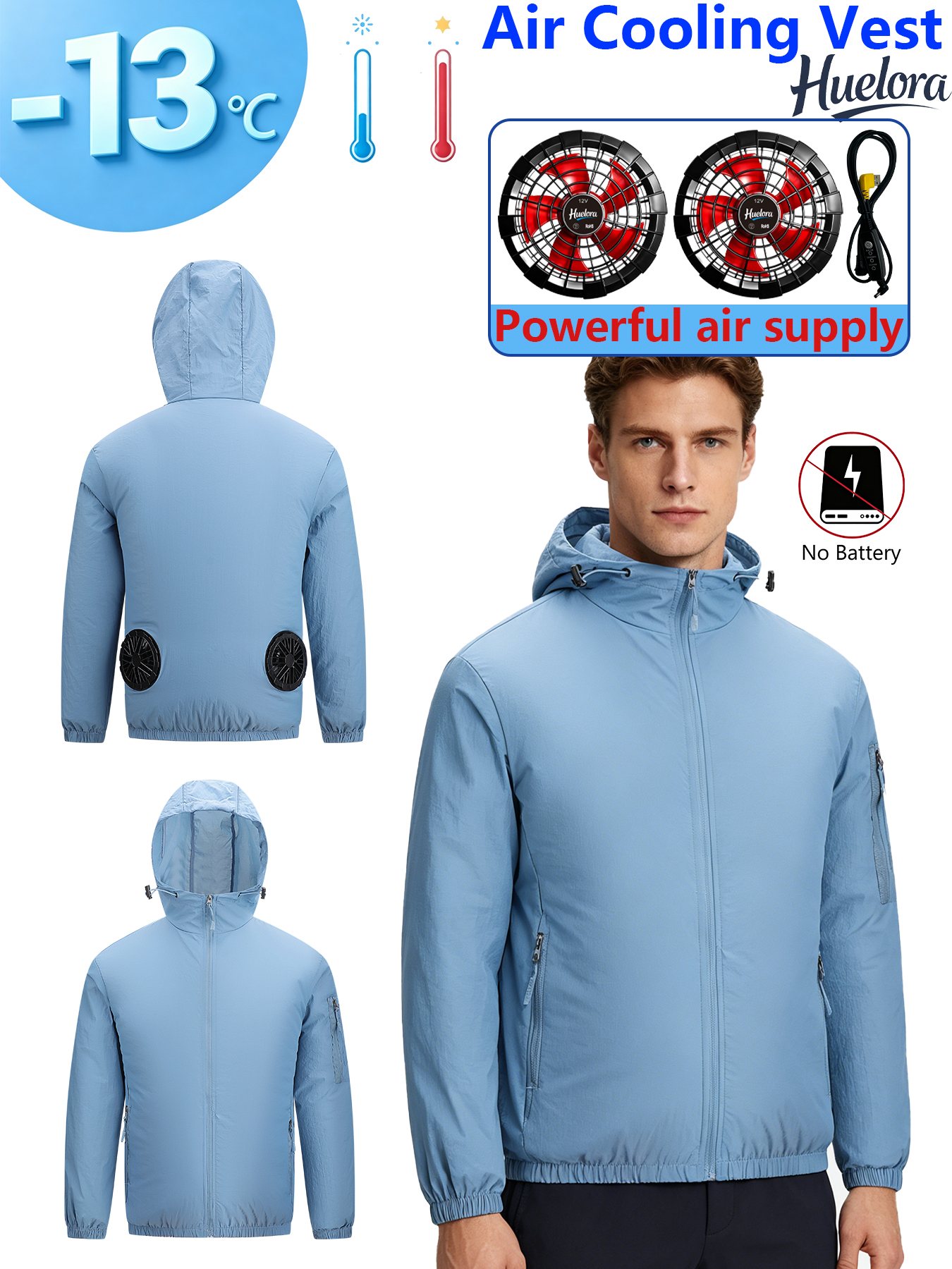 Men's Hooded USB Cooling Jacke - Fishing Hoodie incelemesi ve fiyatı