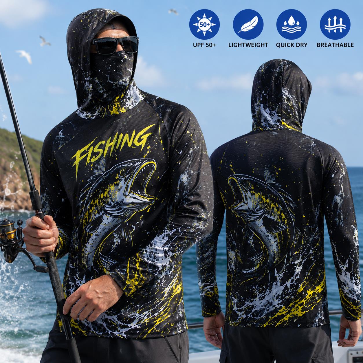 Men's Hooded Fishing Shirt UPF - Fishing Hoodie incelemesi ve fiyatı