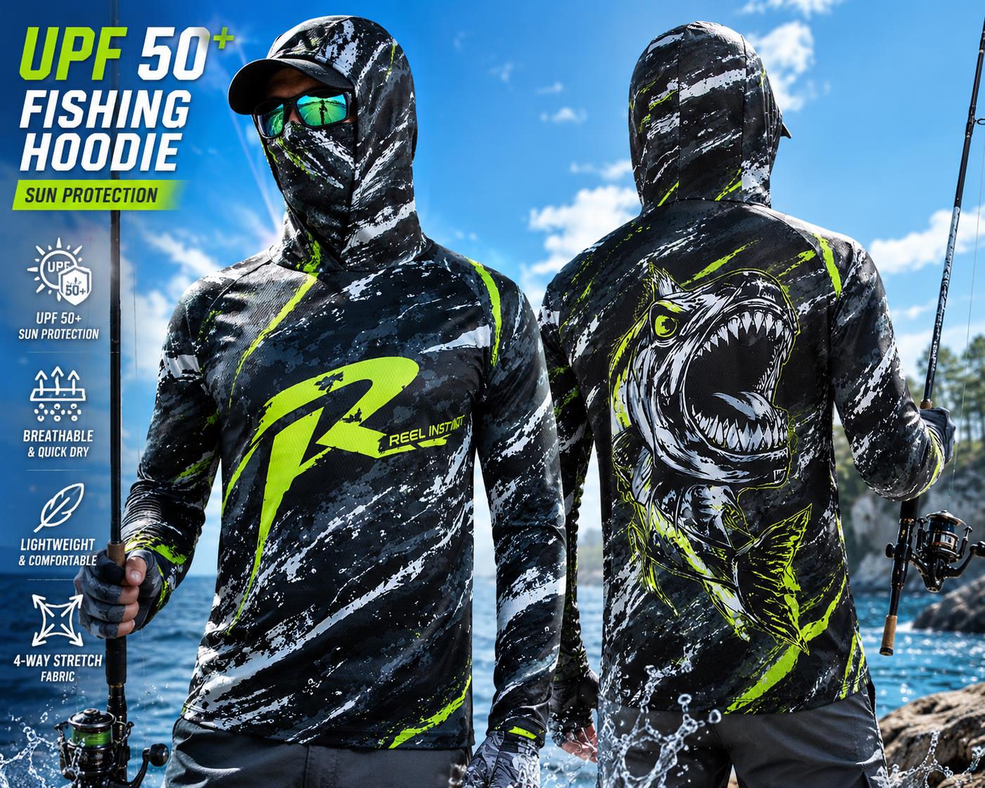 Men's Hooded Fishing Shirt UPF - Fishing Hoodie incelemesi ve fiyatı