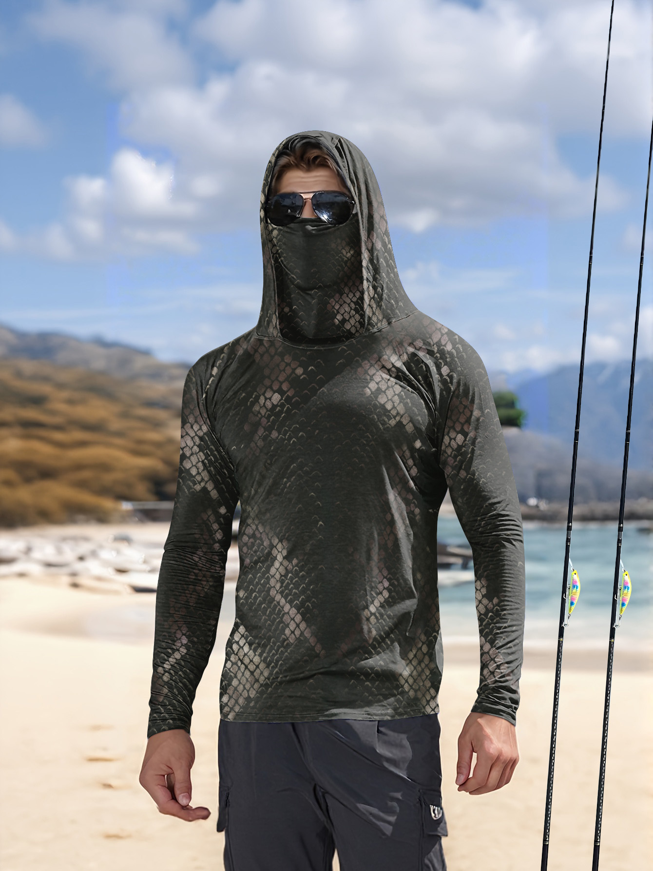 Men's Fishing Hooded Long-Slee - Fishing Shirt Uv Protection incelemesi ve fiyatı