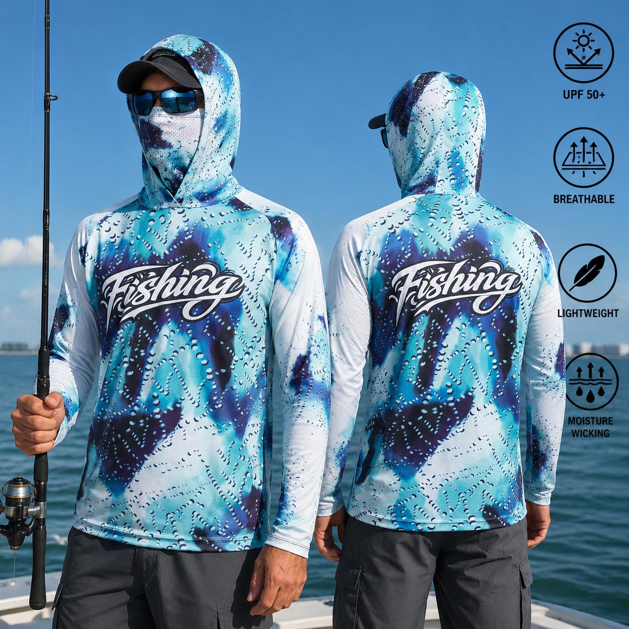 Fishing Shirt Hooded Men Fishi - Fishing Mask Sun Protection incelemesi ve fiyatı