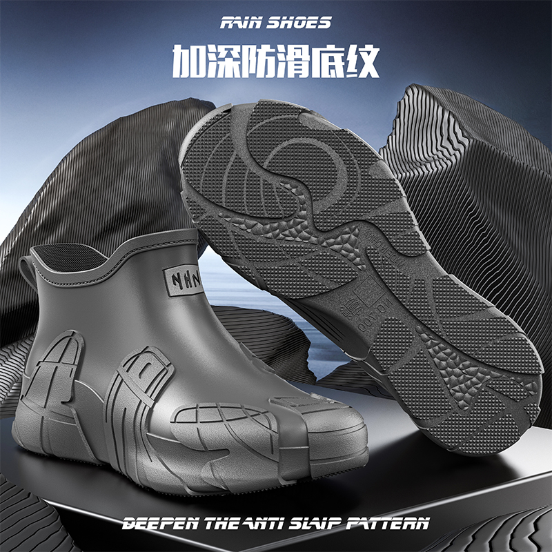 Men Short Outdoor Rubber Rain  - Fishing Boots incelemesi ve fiyatı